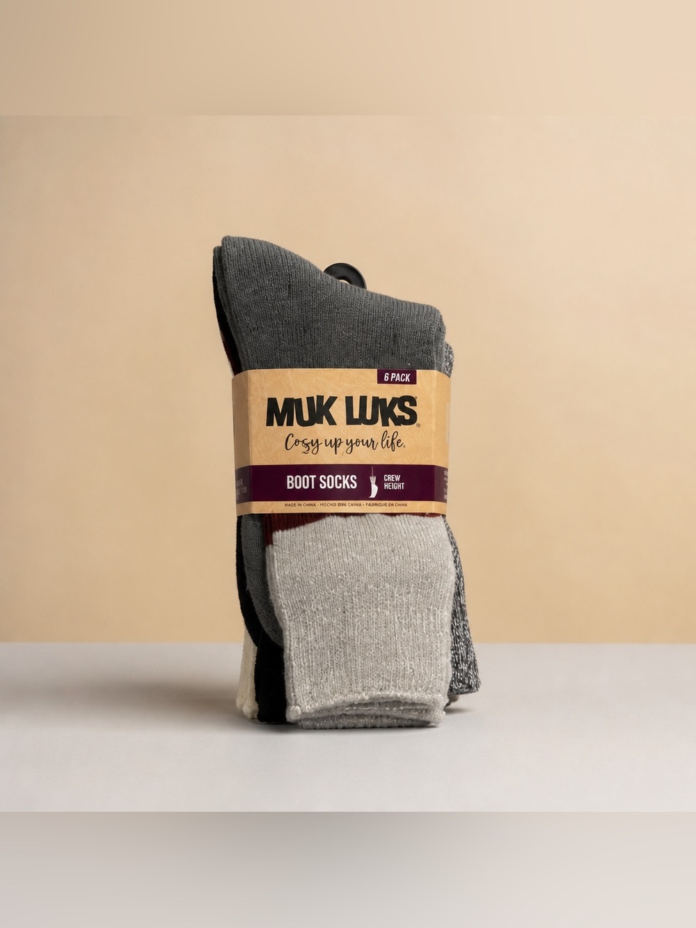 Muk Luks 6 Pack Crew Boot Socks Woman’s 6/11 Mens 6/10 Unisex 3/$25
